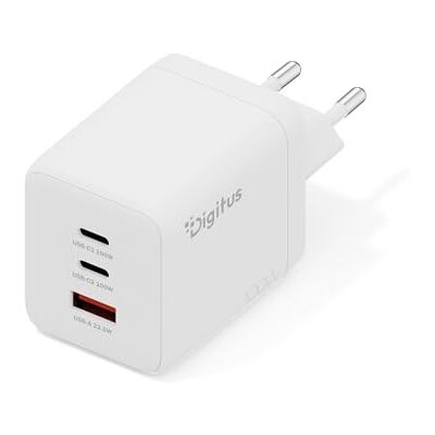 Digitus USB-C Oplader GaN II – 2x USB-C en type A – 3 poorten – tot 100 W – snellader – geschikt voor laptop, mobiele telefoon, tablet, smartwatch, koptelefoon, powerbank – wit Digitus USB-C Oplader GaN II – 2x USB-C en type A – 3 poorten – tot 100 W – snellader – geschikt voor laptop, mobiele telefoon, tablet, smartwatch, koptelefoon, powerbank – wit