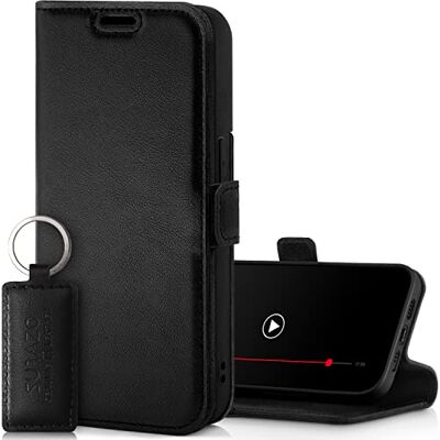 SURAZO Premium 2.0 telefoonhoes voor Apple iPhone 14 Pro, leren klapbaar, echt leer, beschermhoes, magneet, kaartenvak, RFID-bescherming, sleutelring, klaphoes, wallet case, cover, leren hoes, Costa SURAZO Premium 2.0 telefoonhoes voor Apple iPhone 14 Pro, leren klapbaar, echt leer, beschermhoes, magneet, kaartenvak, RFID-bescherming, sleutelring, klaphoes, wallet case, cover, leren hoes, Costa