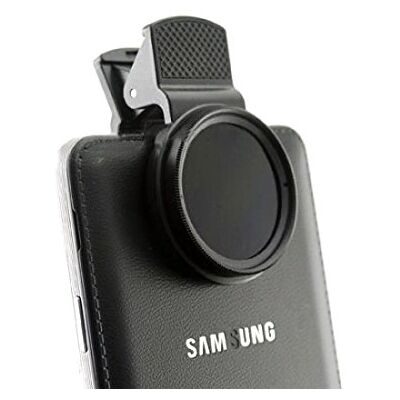 SYSTEM-S Universele clip-on klem, neutral-density-filter, grijsfilter, ND-filter, lens voor smartphone, tablet, pc SYSTEM-S Universele clip-on klem, neutral-density-filter, grijsfilter, ND-filter, lens voor smartphone, tablet, pc