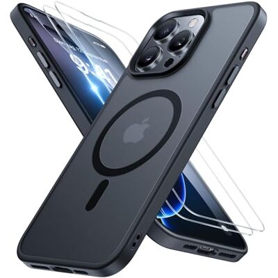 Miracase MagSafe, magnetische beschermhoes voor iPhone 16 Pro Max, 6,9 inch, met 2 beschermglas, militaire bescherming, stootvast, krasbestendig, anti-vingerafdruk, fluweelachtig gevoel, dunne Miracase MagSafe, magnetische beschermhoes voor iPhone 16 Pro Max, 6,9 inch, met 2 beschermglas, militaire bescherming, stootvast, krasbestendig, anti-vingerafdruk, fluweelachtig gevoel, dunne