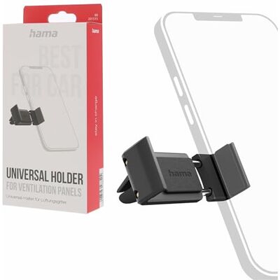 Hama Flipper telefoonhouder voor de auto, (bevestiging op ventilatierooster, 360 graden draaibaar, voor smartphone van 6 tot 8 cm, compact) zwart Hama Flipper telefoonhouder voor de auto, (bevestiging op ventilatierooster, 360 graden draaibaar, voor smartphone van 6 tot 8 cm, compact) zwart