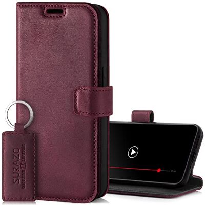 SURAZO Premium hoes voor mobiele telefoon voor Samsung Galaxy M34, van leer, klapbaar, echt leer, beschermhoes, magneet, kaartenvak, RFID-bescherming, standfunctie, flip klaphoes, wallet case, cover, SURAZO Premium hoes voor mobiele telefoon voor Samsung Galaxy M34, van leer, klapbaar, echt leer, beschermhoes, magneet, kaartenvak, RFID-bescherming, standfunctie, flip klaphoes, wallet case, cover,