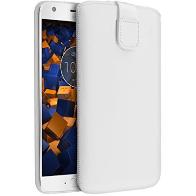 mumbi Echt leren hoesje compatibel met Motorola Moto X4 hoes leren tas case wallet, wit mumbi Echt leren hoesje compatibel met Motorola Moto X4 hoes leren tas case wallet, wit