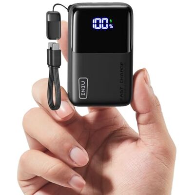 INIU Power Bank, Ultra Mini 45W Snel Laden 10000mAh USB-C Externe Batterij Afneembare USB-C Kabel, Vliegtuigveilig Powerbank, Reizen Draagbare Oplader voor iPhone 17 16, Samsung S26, Xiaomi iPad enz. INIU Power Bank, Ultra Mini 45W Snel Laden 10000mAh USB-C Externe Batterij Afneembare USB-C Kabel, Vliegtuigveilig Powerbank, Reizen Draagbare Oplader voor iPhone 17 16, Samsung S26, Xiaomi iPad enz.