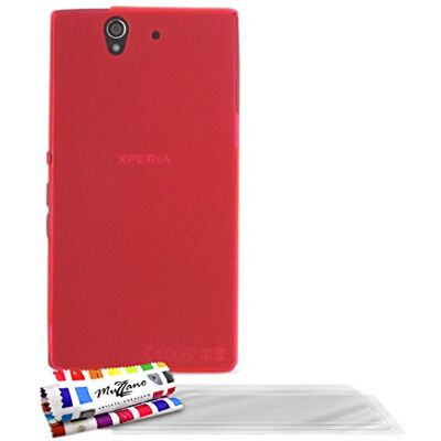 MUZZANO originele "Le Glossy" hybride flexibele shell case voor Sony Yuga met 3 Ultra-Screen Protectors roze MUZZANO originele "Le Glossy" hybride flexibele shell case voor Sony Yuga met 3 Ultra-Screen Protectors roze
