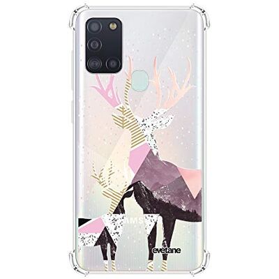 Evetane Siliconen hoesje compatibel met Samsung Galaxy A21S – zachte en versterkte bescherming – stootvaste hoeken – dun en transparant – achterkant – hertenmotief Evetane Siliconen hoesje compatibel met Samsung Galaxy A21S – zachte en versterkte bescherming – stootvaste hoeken – dun en transparant – achterkant – hertenmotief