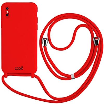 Cool -beschermhoes voor iPhone X/iPhone XS, effen kleur, rood Cool -beschermhoes voor iPhone X/iPhone XS, effen kleur, rood
