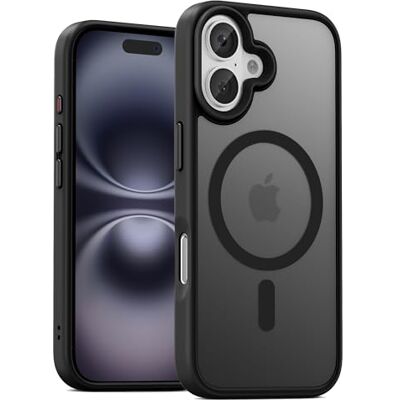 UNBREAKcable Magnetisch hoesje voor iPhone 16, 6,1 inch, compatibel met MagSafe, volledige camerabescherming, ingebouwde magnetische ring, valbescherming, schokbestendig, dun telefoonhoesje, zwart UNBREAKcable Magnetisch hoesje voor iPhone 16, 6,1 inch, compatibel met MagSafe, volledige camerabescherming, ingebouwde magnetische ring, valbescherming, schokbestendig, dun telefoonhoesje, zwart