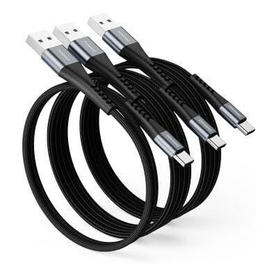 Intenso USB-A naar USB-C kabel, (3 stuks;: 2m + 2m + 0,5m), 3A, oplaadkabel Data- en oplaadkabel met 480 Mbit/s voor Samsung, iPhone en Xiaomi, robuuste oplaadkabel voor tablets, Quick Charge 3.0 Intenso USB-A naar USB-C kabel, (3 stuks;: 2m + 2m + 0,5m), 3A, oplaadkabel Data- en oplaadkabel met 480 Mbit/s voor Samsung, iPhone en Xiaomi, robuuste oplaadkabel voor tablets, Quick Charge 3.0