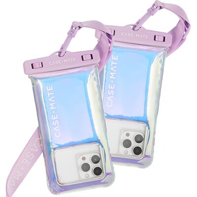 Case-Mate 2-pack zeepbel IP68 waterdicht telefoonhoesje drijvend waterdicht telefoonhoesje met crossbody sleutelkoord compatibel met alle apparaten, touchscreen vriendelijk iriserend Case-Mate 2-pack zeepbel IP68 waterdicht telefoonhoesje drijvend waterdicht telefoonhoesje met crossbody sleutelkoord compatibel met alle apparaten, touchscreen vriendelijk iriserend