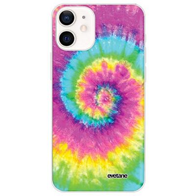 Evetane Beschermhoes voor 5,4 inch iPhone 12 Mini, Tie and Dye Rainbow Evetane Beschermhoes voor 5,4 inch iPhone 12 Mini, Tie and Dye Rainbow