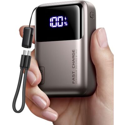 INIU Powerbank voor laptop, 65 W, klein, 20.000 mAh, snel opladen, externe Gebruikte USB-C-kabel, geschikt voor vliegtuigen, reisessentieel, voor MacBook, Steam Deck, iPhone 17/16/15 Pro, Samsung INIU Powerbank voor laptop, 65 W, klein, 20.000 mAh, snel opladen, externe Gebruikte USB-C-kabel, geschikt voor vliegtuigen, reisessentieel, voor MacBook, Steam Deck, iPhone 17/16/15 Pro, Samsung