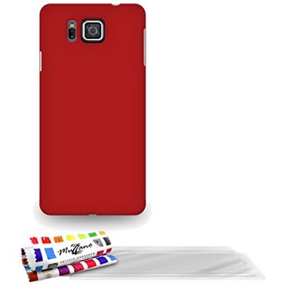 MUZZANO originele Le "Parels" stijve hoes met 3 Ultra Clear Screen Protectors voor Samsung S801 Rood MUZZANO originele Le "Parels" stijve hoes met 3 Ultra Clear Screen Protectors voor Samsung S801 Rood