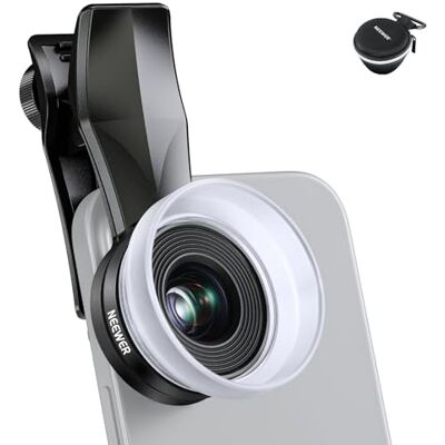 NEEWER 10X Macro Lens met 17mm Draad Telefoon Lens Clip en Afneembare Diffuser Hood, Voor 17mm Schroefdraad Telefoon Cage/Case/Klem/Achterplaat, LS-28 PRO NEEWER 10X Macro Lens met 17mm Draad Telefoon Lens Clip en Afneembare Diffuser Hood, Voor 17mm Schroefdraad Telefoon Cage/Case/Klem/Achterplaat, LS-28 PRO