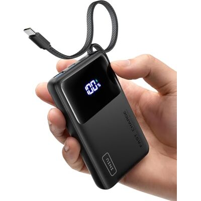 INIU Power Bank, Kleinste 45W 10000mAh Externe Batterij Ingebouwde USB-C-kabel, Vliegtuigveilig, Reisbenodigdheid. Voor iPhone 17/16, Samsung S26, Xiaomi. INIU Power Bank, Kleinste 45W 10000mAh Externe Batterij Ingebouwde USB-C-kabel, Vliegtuigveilig, Reisbenodigdheid. Voor iPhone 17/16, Samsung S26, Xiaomi.
