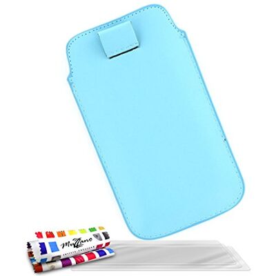MUZZANO beschermhoes voor Sony Xperia E, bijzonder dun, schokbestendig, elegant en duurzaam, Sweep, SWEEP, Lagunenblauw + 3 displaybeschermfolies MUZZANO beschermhoes voor Sony Xperia E, bijzonder dun, schokbestendig, elegant en duurzaam, Sweep, SWEEP, Lagunenblauw + 3 displaybeschermfolies