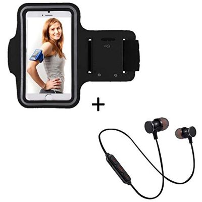 Shot Case Sportset voor Wiko Y60 Smartphone (Bluetooth koptelefoon + manchetten) lopen T6 (zwart) Shot Case Sportset voor Wiko Y60 Smartphone (Bluetooth koptelefoon + manchetten) lopen T6 (zwart)