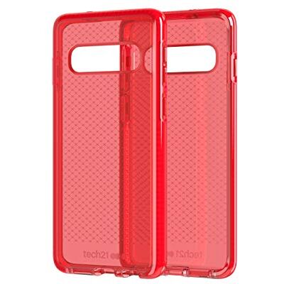 tech21 Beschermende Samsung Galaxy S10 Case Dunne Patroon Achterkant met FlexShock Evo Check Bright Rouge tech21 Beschermende Samsung Galaxy S10 Case Dunne Patroon Achterkant met FlexShock Evo Check Bright Rouge