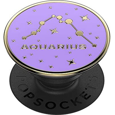 PopSockets : PopGrip Uittrekbare Greep en Standaard voor Smartphones en Tablets met een Verwisselbare PopTop Enamel Zodiac Aquarius PopSockets : PopGrip Uittrekbare Greep en Standaard voor Smartphones en Tablets met een Verwisselbare PopTop Enamel Zodiac Aquarius