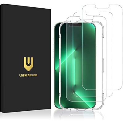 UNBREAKcable Beschermfolie voor iPhone 13 Pro Max/iPhone 14 Plus, 3 stuks, 9H-hardheid, pantserfolie, 2,5D-displaybeschermfolie, beschermglas, anti-vingerafdruk, krasbestendig, gemakkelijk aan te UNBREAKcable Beschermfolie voor iPhone 13 Pro Max/iPhone 14 Plus, 3 stuks, 9H-hardheid, pantserfolie, 2,5D-displaybeschermfolie, beschermglas, anti-vingerafdruk, krasbestendig, gemakkelijk aan te