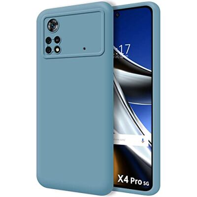 TUMUNDOSMARTPHONE Siliconen Vloeibare Blauw Xiaomi POCO X4 Pro 5G Case TUMUNDOSMARTPHONE Siliconen Vloeibare Blauw Xiaomi POCO X4 Pro 5G Case