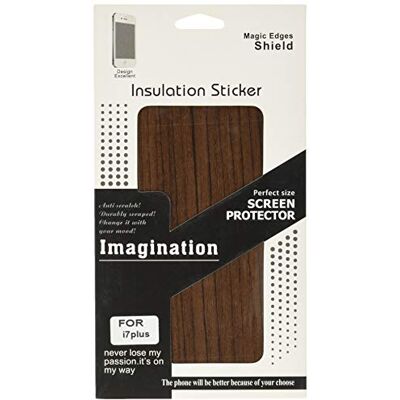 Shot Case Sticker voor iPhone 8 Plus (+) Integral Apple houteffect, voor/achter, kleur: donker eiken Shot Case Sticker voor iPhone 8 Plus (+) Integral Apple houteffect, voor/achter, kleur: donker eiken