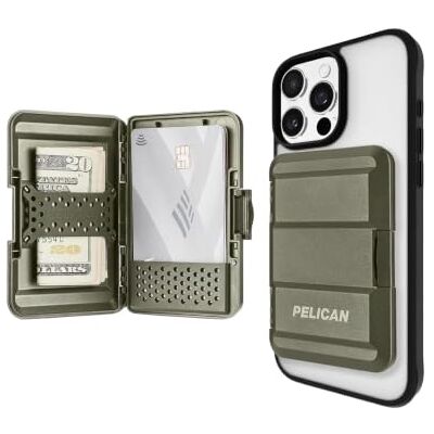 Pelican MagSafe-portemonnee voor iPhone Heavy Duty MIL-STD Snap-On iPhone magnetische portemonnee en telefoonhouder Afneembare en slanke harde portemonnee voor iPhone Pro Max 15/14/13/12-serie Pelican MagSafe-portemonnee voor iPhone Heavy Duty MIL-STD Snap-On iPhone magnetische portemonnee en telefoonhouder Afneembare en slanke harde portemonnee voor iPhone Pro Max 15/14/13/12-serie