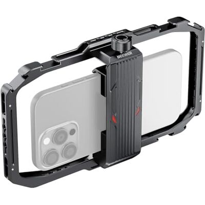 NEEWER Universele telefoonkooi, Smartphone Video Rig met Quick Release Mounts Koude Schoenen voor Videomaker Filmmaken TikTok Vlogging Telefoon Video Stabilizer Houder Compatibel met iPhone Samsung NEEWER Universele telefoonkooi, Smartphone Video Rig met Quick Release Mounts Koude Schoenen voor Videomaker Filmmaken TikTok Vlogging Telefoon Video Stabilizer Houder Compatibel met iPhone Samsung