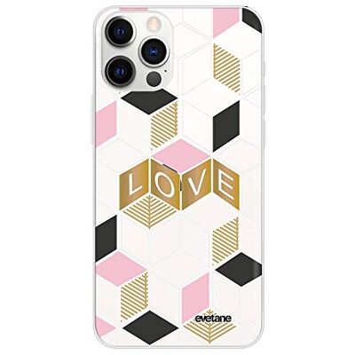 Evetane Beschermhoes voor iPhone 12/12 Pro, Cubes Love Evetane Beschermhoes voor iPhone 12/12 Pro, Cubes Love