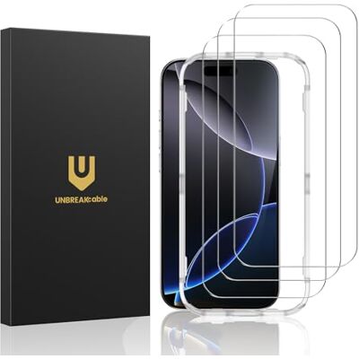 UNBREAKcable Screen Protector voor iPhone 16 Pro Max 6.9 inch 3Pack 9H Hardheid Gehard Glas met Installatie Frame, Krasbestendig, Zonder Bubbels, Anti-Vingerafdruk, HD Helder, Case-Friendly UNBREAKcable Screen Protector voor iPhone 16 Pro Max 6.9 inch 3Pack 9H Hardheid Gehard Glas met Installatie Frame, Krasbestendig, Zonder Bubbels, Anti-Vingerafdruk, HD Helder, Case-Friendly