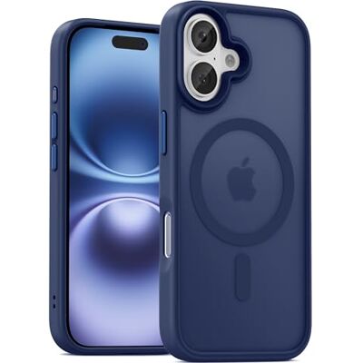 UNBREAKcable Magnetisch hoesje voor iPhone 16, 6,1 inch, compatibel met MagSafe, volledige camerabescherming, ingebouwde magnetische ring, valbescherming, schokbestendig, dun telefoonhoesje, Deep Blue UNBREAKcable Magnetisch hoesje voor iPhone 16, 6,1 inch, compatibel met MagSafe, volledige camerabescherming, ingebouwde magnetische ring, valbescherming, schokbestendig, dun telefoonhoesje, Deep Blue