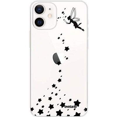 Evetane Beschermhoes compatibel met iPhone 12 Mini, zachte siliconen, robuust, ultradun, transparant, motief: fee Evetane Beschermhoes compatibel met iPhone 12 Mini, zachte siliconen, robuust, ultradun, transparant, motief: fee