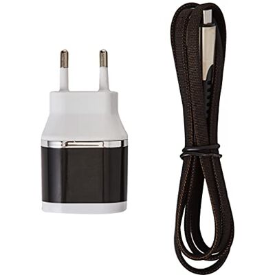 Shot Case Oplader Micro-USB voor Wiko View 2 GB (snellaadkabel + dubbele stekker, kleur USB) Android, zwart Shot Case Oplader Micro-USB voor Wiko View 2 GB (snellaadkabel + dubbele stekker, kleur USB) Android, zwart
