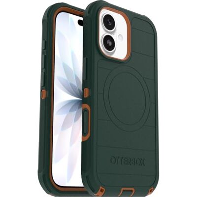 Otterbox Defender Pro MagSafe Hoes voor iPhone 17, Groen Schokbestendig, valbestendig, ultrastevig, beschermende hoes, 7x getest volgens militaire standaard Otterbox Defender Pro MagSafe Hoes voor iPhone 17, Groen Schokbestendig, valbestendig, ultrastevig, beschermende hoes, 7x getest volgens militaire standaard