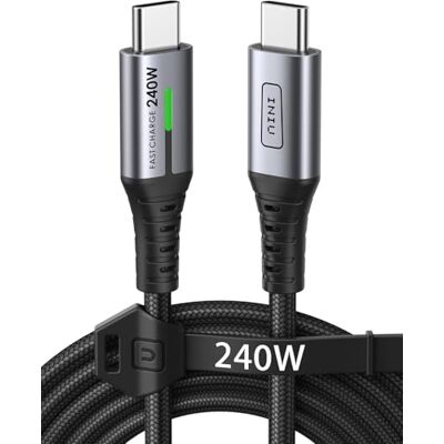 INIU 240W USB C-kabel, 2M PD-snellaadkabel USBC naar USBC Nylon gevlochten oplaadkabel USB-C-oplader voor iPhone 18 17 16 15 Pro Max Samsung Galaxy S26 S25 iPad Pro MacBook Tablet etc INIU 240W USB C-kabel, 2M PD-snellaadkabel USBC naar USBC Nylon gevlochten oplaadkabel USB-C-oplader voor iPhone 18 17 16 15 Pro Max Samsung Galaxy S26 S25 iPad Pro MacBook Tablet etc