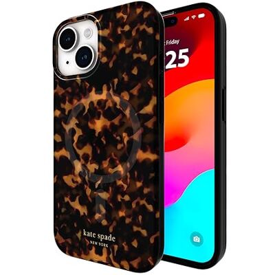 kate spade new york iPhone 15 hoesje / 14/13, compatibel met MagSafe Tortoiseshell kate spade new york iPhone 15 hoesje / 14/13, compatibel met MagSafe Tortoiseshell