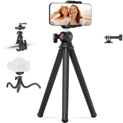 NEEWER Flexibel mini-statief met afstandsbediening, verborgen telefoonhouder en actioncamera-adapter, compatibel met iPhone, GoPro Hero13/12/11/10, DJI, Insta360 en Samsung, voor vloggen, TP34 NEEWER Flexibel mini-statief met afstandsbediening, verborgen telefoonhouder en actioncamera-adapter, compatibel met iPhone, GoPro Hero13/12/11/10, DJI, Insta360 en Samsung, voor vloggen, TP34