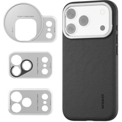 NEEWER 17 Pro Max telefoonhoes compatibel met MagSafe iPhone 17 Pro Max Modulaire TPU/PC mobiele telefoon beschermhoes, 67 mm filterring, 17 mm lens achterplaat, T-houder lens backplate voor moment NEEWER 17 Pro Max telefoonhoes compatibel met MagSafe iPhone 17 Pro Max Modulaire TPU/PC mobiele telefoon beschermhoes, 67 mm filterring, 17 mm lens achterplaat, T-houder lens backplate voor moment