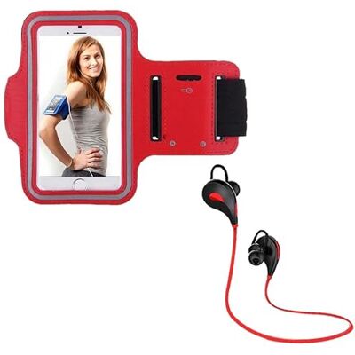 Shot Case Sportset voor Nokia 7.2 smartphone (Bluetooth sport-hoofdtelefoon + manchetten) lopen T8 (rood) Shot Case Sportset voor Nokia 7.2 smartphone (Bluetooth sport-hoofdtelefoon + manchetten) lopen T8 (rood)