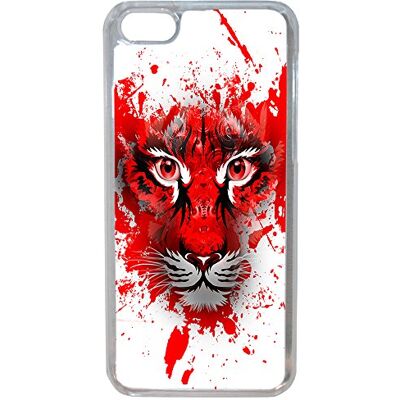 Lapinette Harde schaal voor Apple iPhone 7, motief tijgerkop, rood Lapinette Harde schaal voor Apple iPhone 7, motief tijgerkop, rood