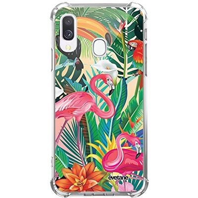 Evetane Samsung Galaxy A20e Schokbestendige Flexibele Transparante Tropische Dieren - Telefoonhoesje Evetane Samsung Galaxy A20e Schokbestendige Flexibele Transparante Tropische Dieren - Telefoonhoesje