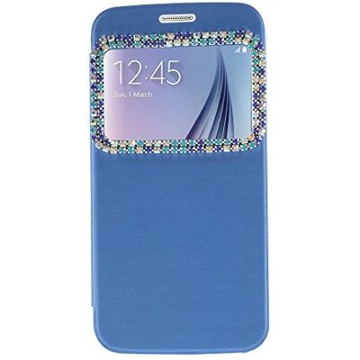Puig LD Case A000098 beschermhoes voor Samsung Galaxy S6 G920, stof, met strass, blauw Puig LD Case A000098 beschermhoes voor Samsung Galaxy S6 G920, stof, met strass, blauw