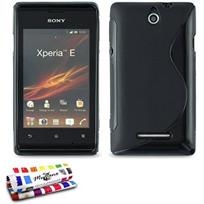 MUZZANO Beschermhoes voor Sony Xperia E [Le S" (buigbaar), zwart MUZZANO Beschermhoes voor Sony Xperia E [Le S" (buigbaar), zwart