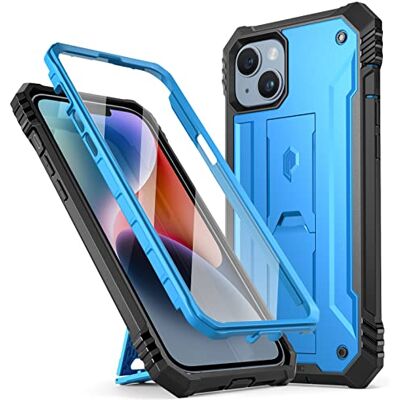 POETIC Revolution Series Hoesje compatibel met iPhone 14 Plus 6,7 inch (release 2022), full-body robuuste schokbestendige zware beschermhoes met standaard en ingebouwde schermbeschermer, lichtblauw POETIC Revolution Series Hoesje compatibel met iPhone 14 Plus 6,7 inch (release 2022), full-body robuuste schokbestendige zware beschermhoes met standaard en ingebouwde schermbeschermer, lichtblauw