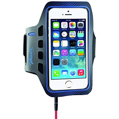 Phonix verstelbare neopreen armband tas grote M blauw Phonix verstelbare neopreen armband tas grote M blauw