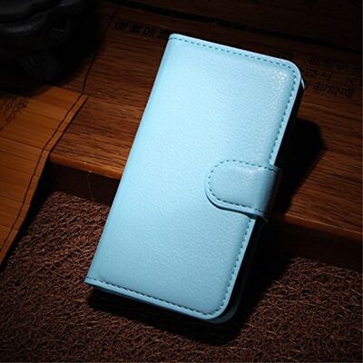 Puig LD A000194 Case glad lederen look telefoonhoesje met kaarthouder voor Wiko Goa (blauw) Puig LD A000194 Case glad lederen look telefoonhoesje met kaarthouder voor Wiko Goa (blauw)