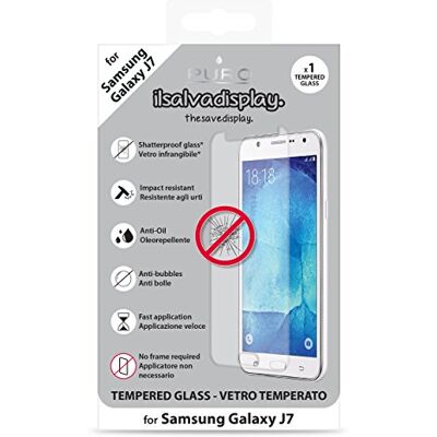 Puro SDGGALAXYJ7SG displaybeschermfolie van gehard glas, voor Samsung Galaxy S3 transparant J7 Puro SDGGALAXYJ7SG displaybeschermfolie van gehard glas, voor Samsung Galaxy S3 transparant J7