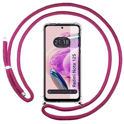 Xiaomi Redmi Note 12S Roze Fuchsia Valbescherming - Telefoonhoesje Xiaomi Redmi Note 12S Roze Fuchsia Valbescherming - Telefoonhoesje