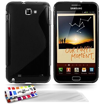 MUZZANO ORIGINAL Le S Premium Flexibele Shell Case met 3 Ultra Clear Screen Protectors voor Samsung Galaxy Note Zwart MUZZANO ORIGINAL Le S Premium Flexibele Shell Case met 3 Ultra Clear Screen Protectors voor Samsung Galaxy Note Zwart