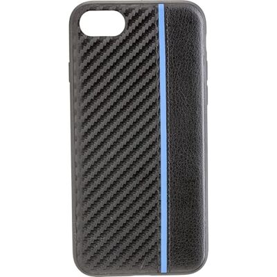 Commander Back Cover Carbon Plus voor Apple iPhone 7/8 Blue Stripes Commander Back Cover Carbon Plus voor Apple iPhone 7/8 Blue Stripes